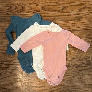 Carter's Blue and White Bodysuits Soft and Practical